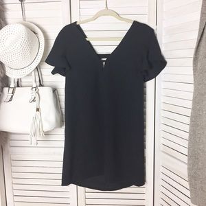 Jack by BB Dakota Black V Neck Shift Dress - XS